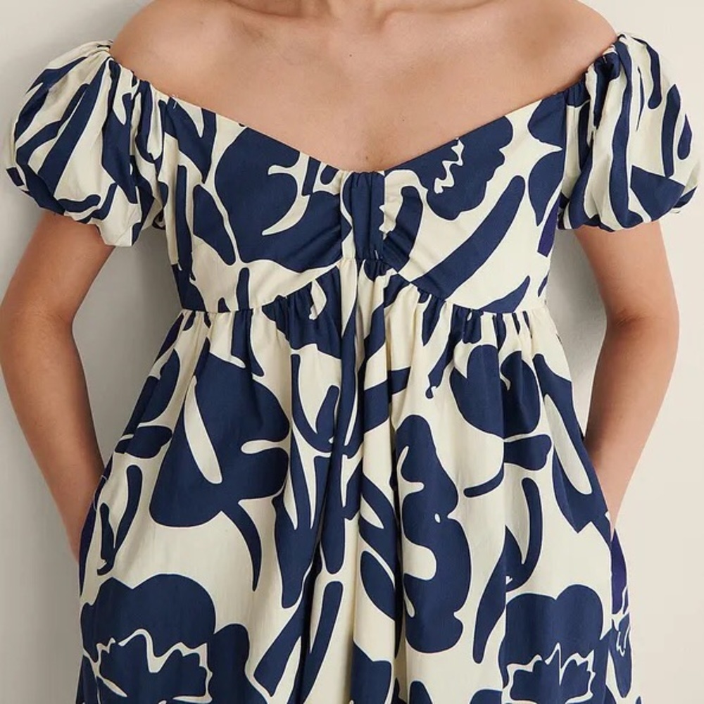 NAKD Organic Off Shoulder Mini Cotton Dress